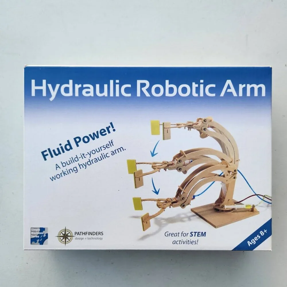NEW PATHFINDERS STEM Kit Hydraulic Robotic Arm |Wooden Building STEM Kit Toy Mec